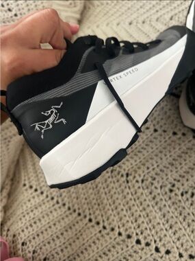 Arc'teryx  Black and White Vortex Speed Sneaker
